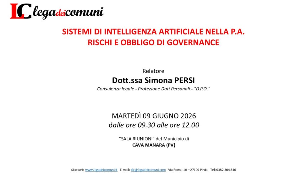 Sistemi di intelligenza artificiale nella P.A. - Rischi e obbligo di governance